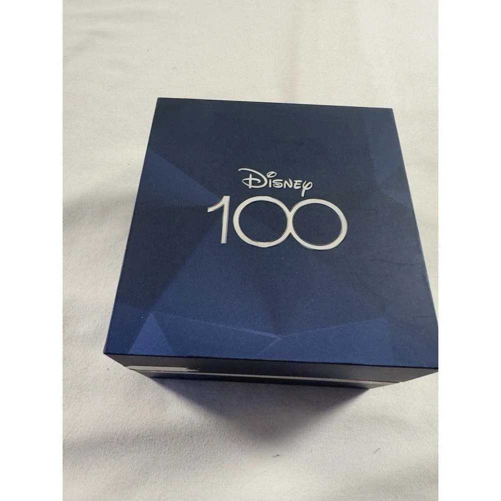 Disney 100th Anniversary Mickey Mouse Watch‎ Moving Hands Black Strap NIB